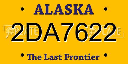 2DA7622 Alaska License Plate