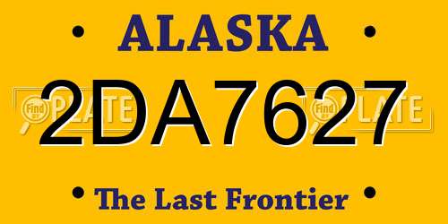 2DA7627 Alaska License Plate