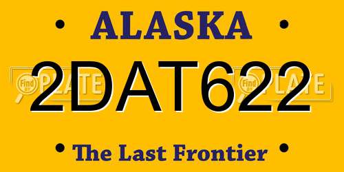 2DAT622 Alaska License Plate