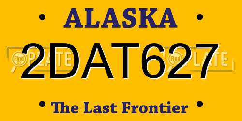 2DAT627 Alaska License Plate