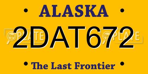 2DAT672 Alaska License Plate