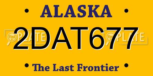 2DAT677 Alaska License Plate