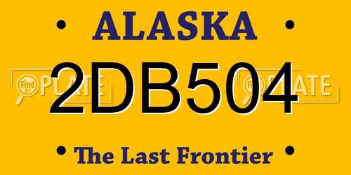 2DB504 Alaska License Plate