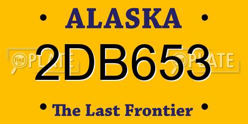 2DB653 Alaska License Plate