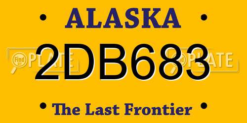2DB683 Alaska License Plate