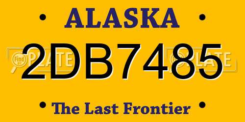 2DB7485 Alaska License Plate