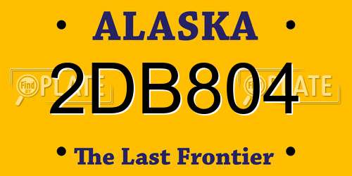 2DB804 Alaska License Plate
