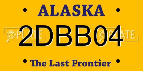 2DBB04 Alaska License Plate