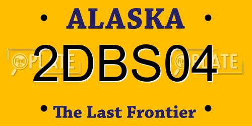 2DBS04 Alaska License Plate
