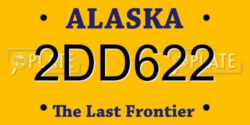 2DD622 Alaska License Plate