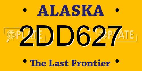 2DD627 Alaska License Plate