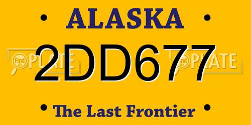 2DD677 Alaska License Plate