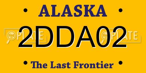 2DDA02 Alaska License Plate