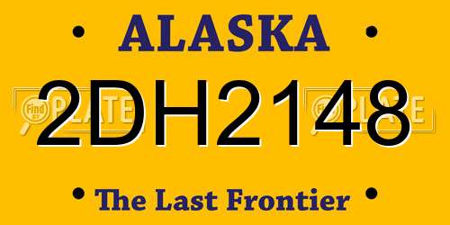 2DH2148 Alaska License Plate