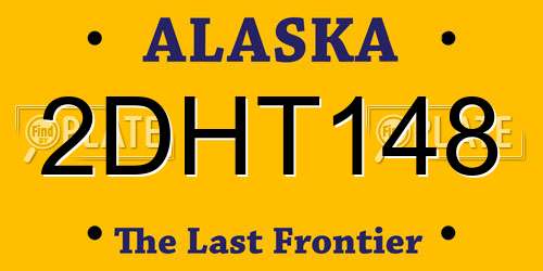 2DHT148 Alaska License Plate