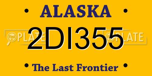 2DI355 Alaska License Plate