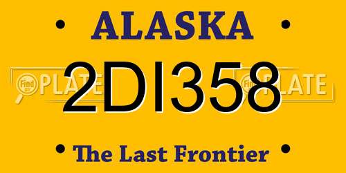 2DI358 Alaska License Plate