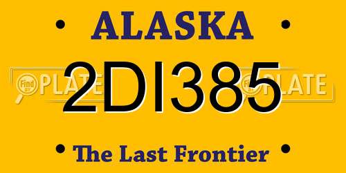 2DI385 Alaska License Plate