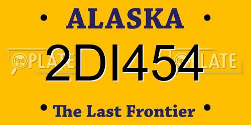 2DI454 Alaska License Plate