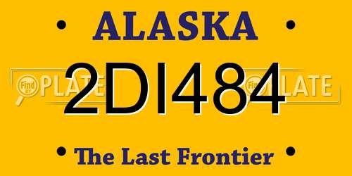 2DI484 Alaska License Plate