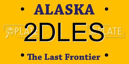 2DLES Alaska License Plate
