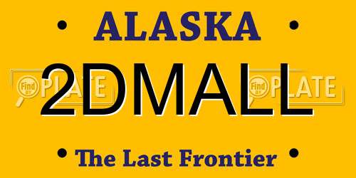 2DMALL Alaska License Plate