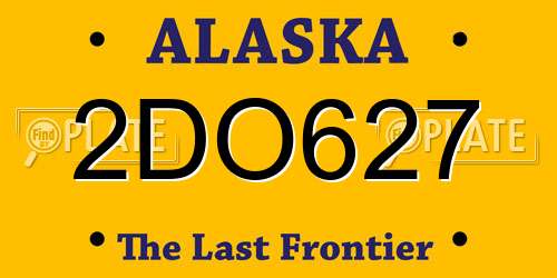 2DO627 Alaska License Plate