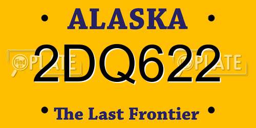 2DQ622 Alaska License Plate
