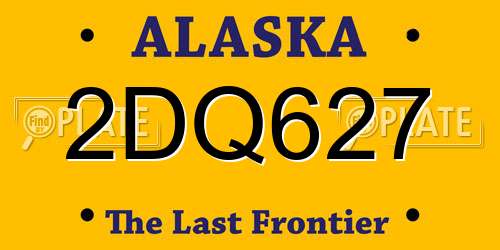2DQ627 Alaska License Plate