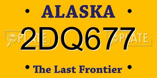 2DQ677 Alaska License Plate