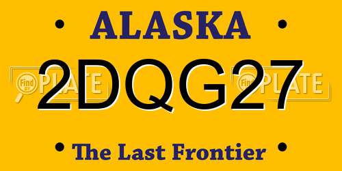 2DQG27 Alaska License Plate