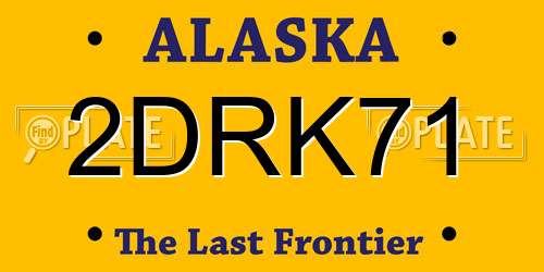 2DRK71 Alaska License Plate