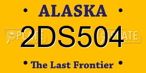 2DS504 Alaska License Plate