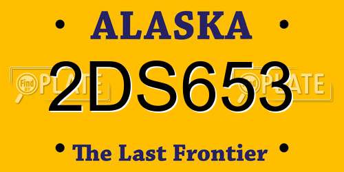 2DS653 Alaska License Plate