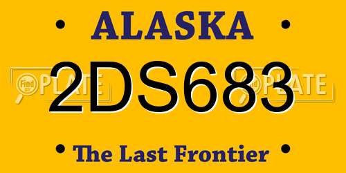 2DS683 Alaska License Plate
