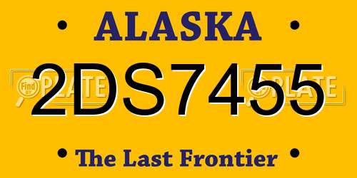 2DS7455 Alaska License Plate
