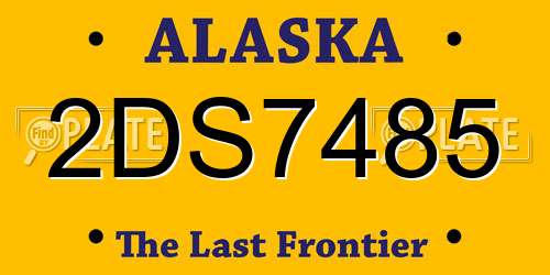 2DS7485 Alaska License Plate