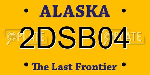 2DSB04 Alaska License Plate