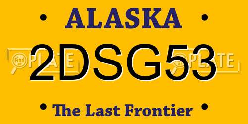 2DSG53 Alaska License Plate