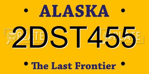 2DST455 Alaska License Plate