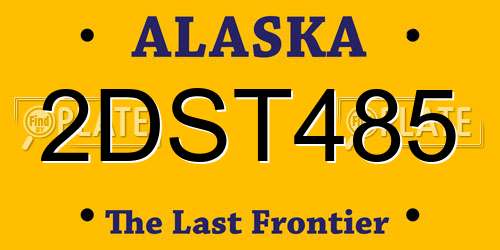 2DST485 Alaska License Plate
