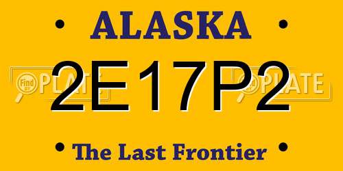 2E17P2 Alaska License Plate