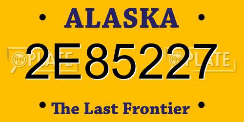 2E85227 Alaska License Plate