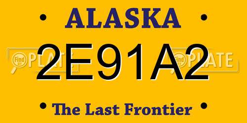 2E91A2 Alaska License Plate
