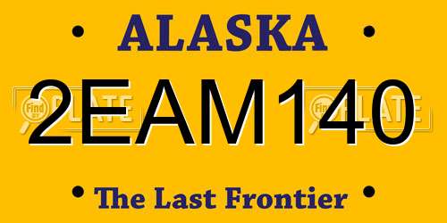 2EAM140 Alaska License Plate