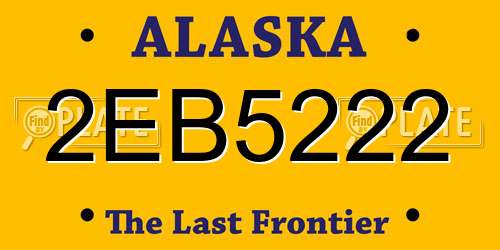 2EB5222 Alaska License Plate