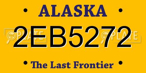 2EB5272 Alaska License Plate
