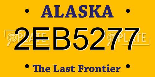 2EB5277 Alaska License Plate