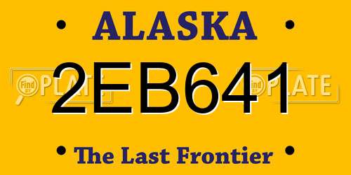 2EB641 Alaska License Plate