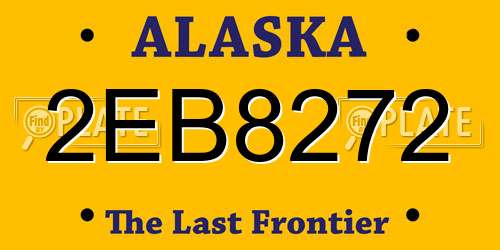 2EB8272 Alaska License Plate